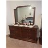 Image 1 : Dresser and mirror with Queen Headboard mattress not included