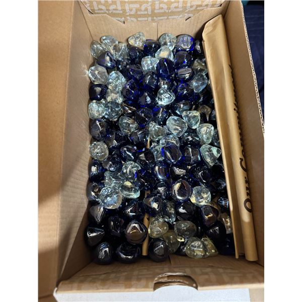 Box of glass piece pieces