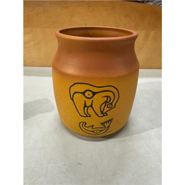 Blue Mountain pottery, native series, bear and seal.  Apakark