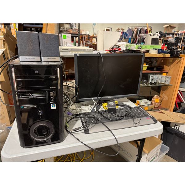 Desk top computer set up