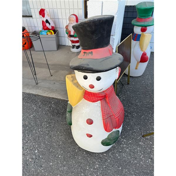 Snowman blow mold