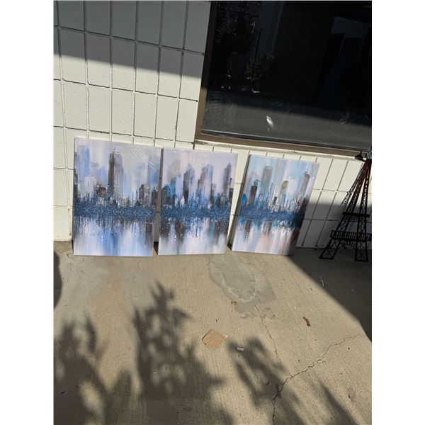 3 piece of artwork