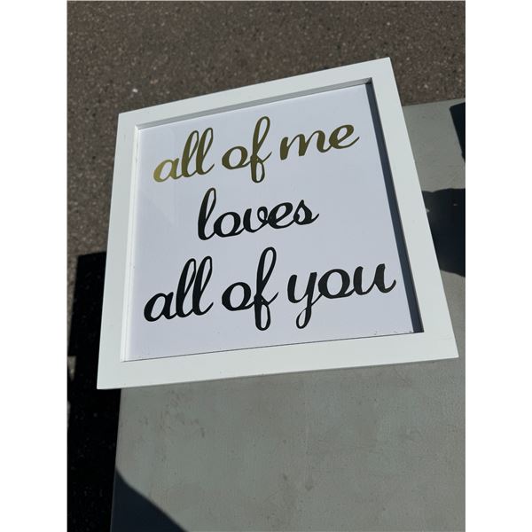 All of me loves all of you