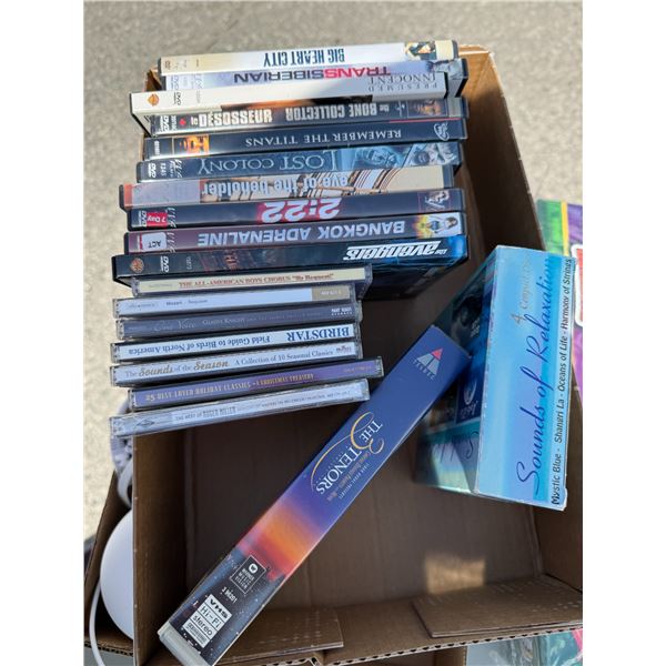 DVDs and CDs and VHS