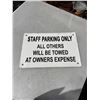 Image 1 : Metal parking sign