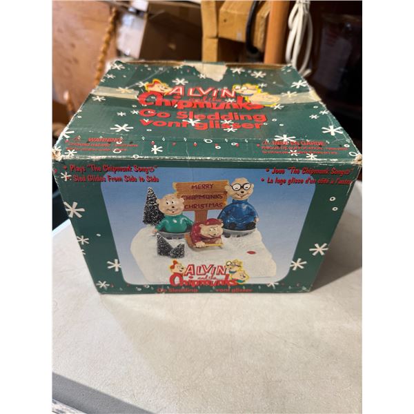 Alvin and the Chipmunks go sledding Christmas decor