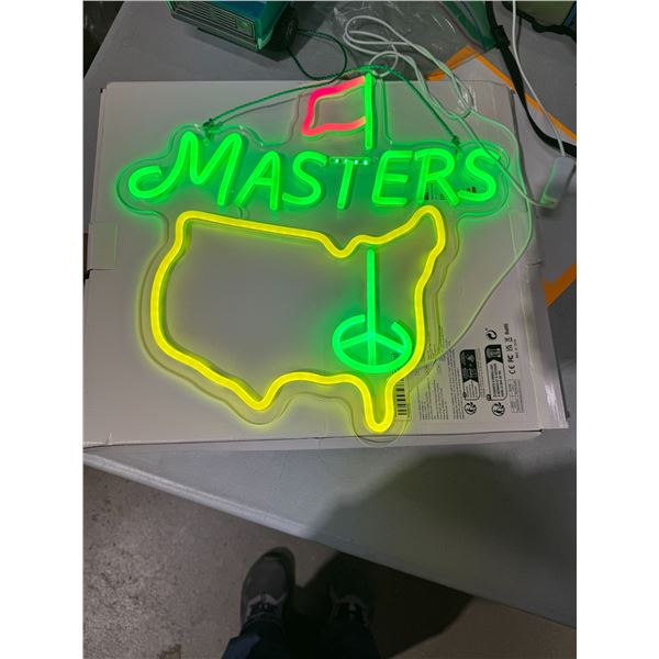 Masters neon sign