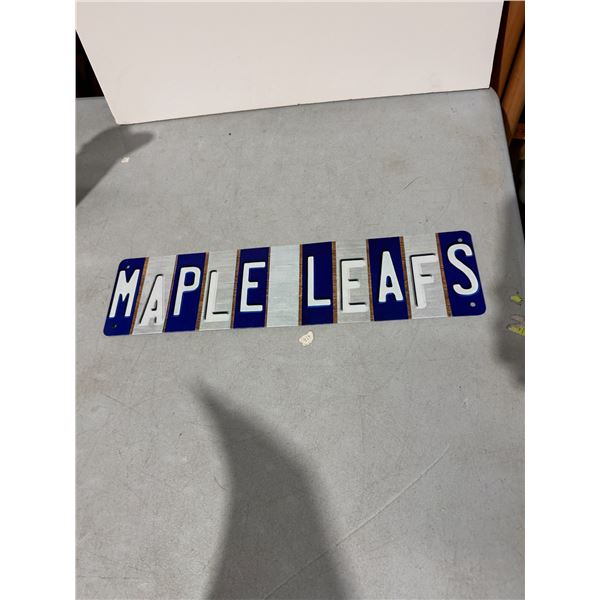 Maple leafs tin sign