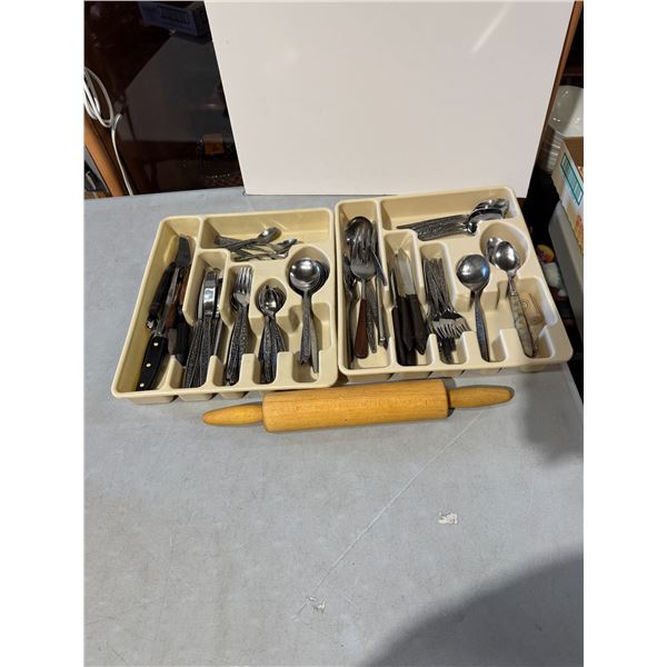 Cutlery and rolling pin