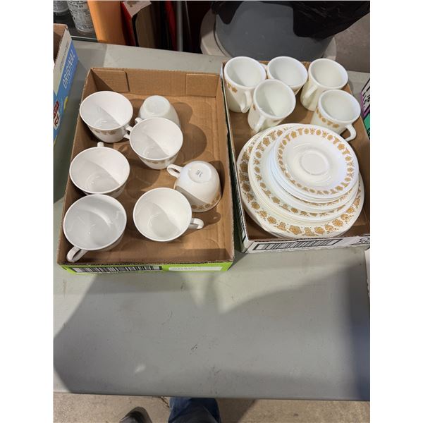 Corelle golden butterfly dishes