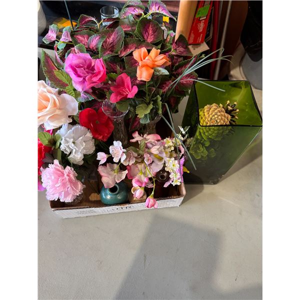 Floral decor and vases