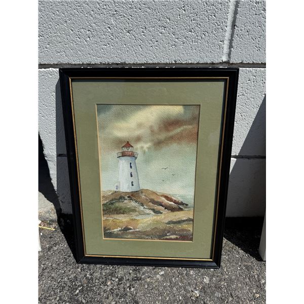 Lighthouse watercolor Z. Shedd