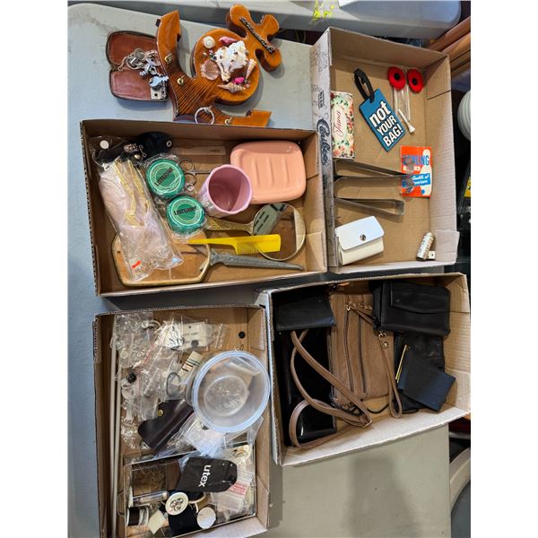 Wallets,  purses, miscellaneous dresser, mirrors, sewing items, etc.