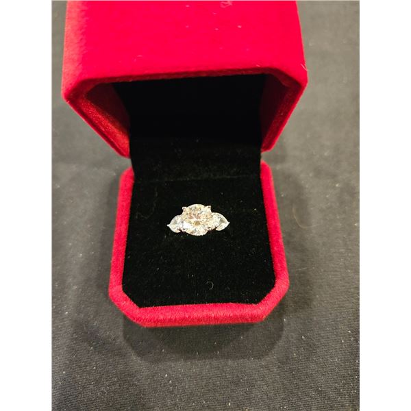 3.00 CT GRA Certified moissanite heart shaped ring size 6- Retail $1,700