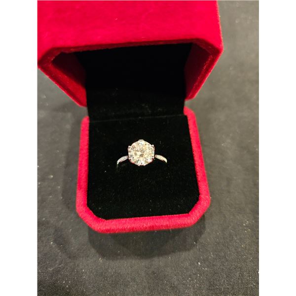 3.00CT GRA Certified Moissanite 925 Silver ring size 6- Retail $1,800