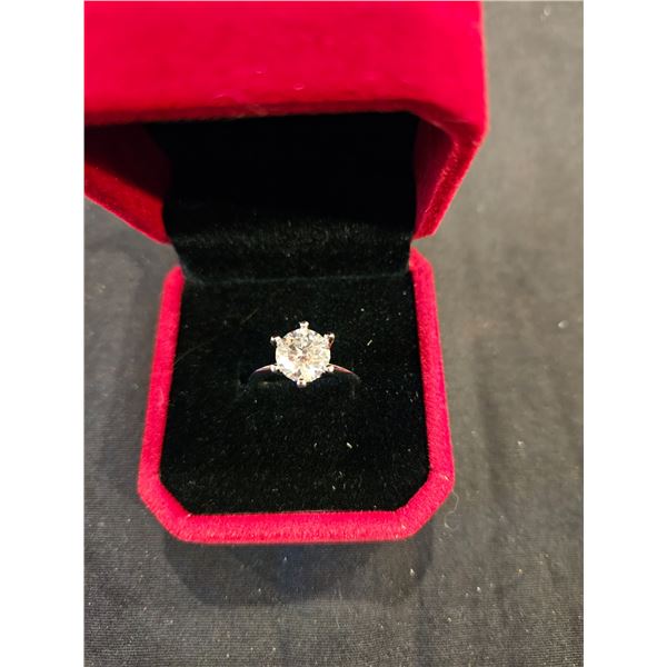 2.00CT GRA Certified Moissanite 925 Silver ring Size 6- Retail $1,340