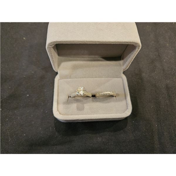 2.00CT CRA Certified Moissanite wedding set size 7- Retail $1,465