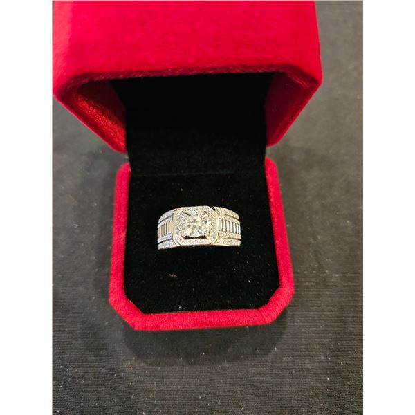1.00CT GRA Certified Moissanite 925 Silver ring Size 11- Retail $1,565