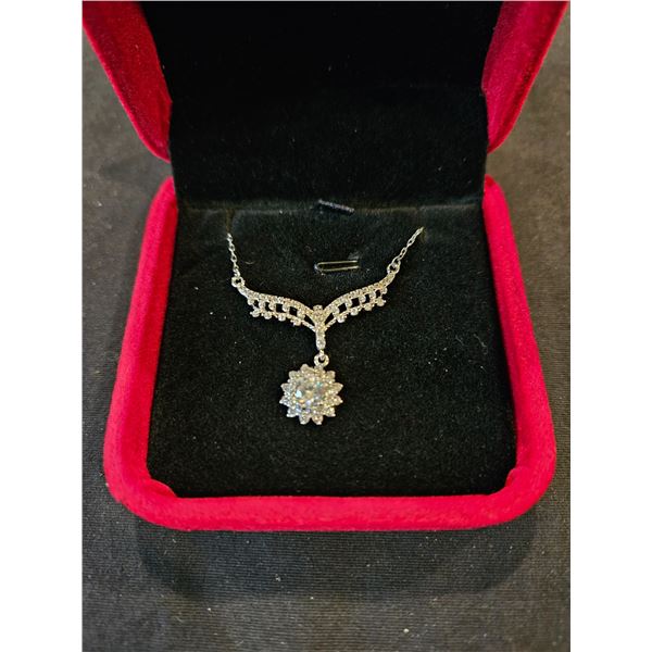 GRA Certified Moissanite star shaped dangling necklace- Retail $830