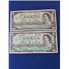 Image 1 : 2x $1 Canadian bill