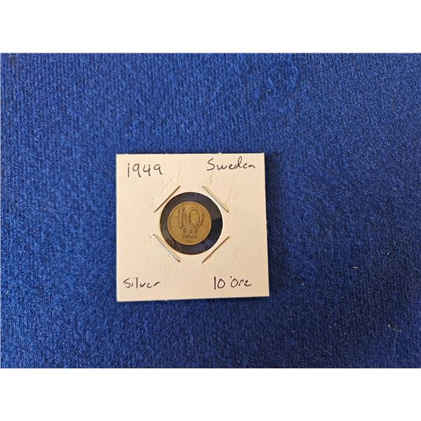 1949 Silver Sweden 10 ore