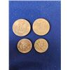 2x USA dollar & 2x USA half dollar coins