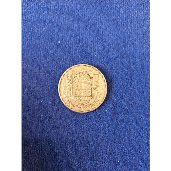 1958 Silver Canada 50cent coin
