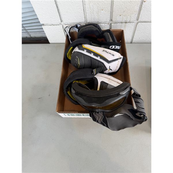 Goggles and elbow pads