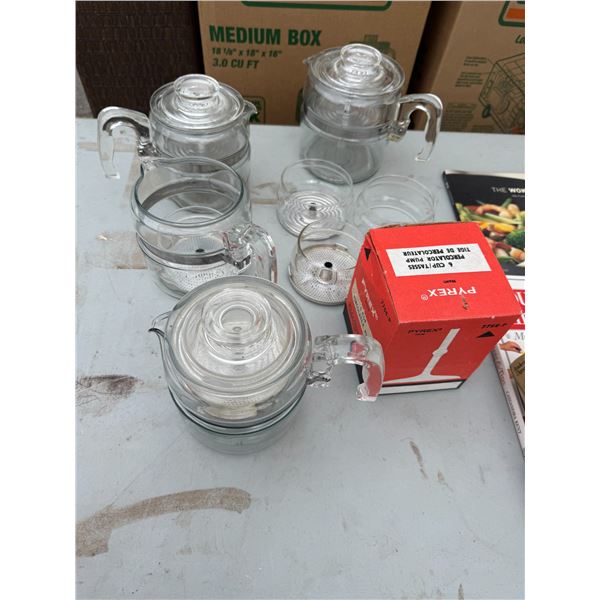 Vintage glass coffee pots