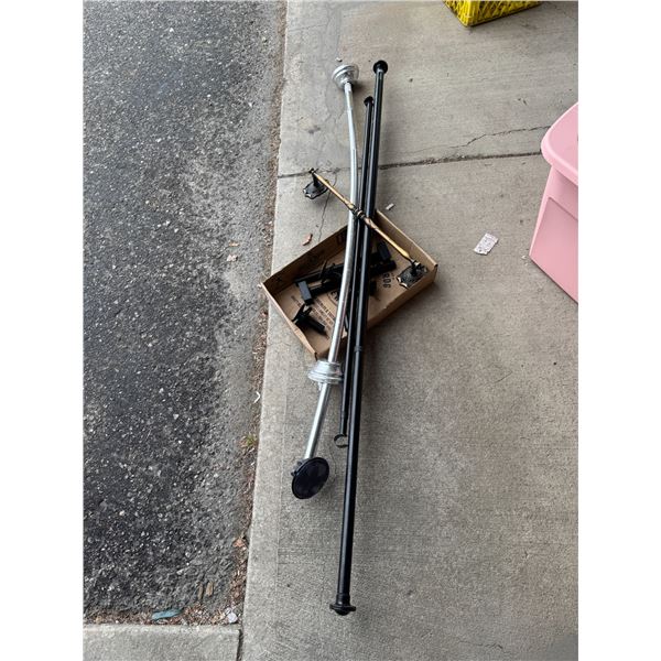 Bathroom, accessories, and shower curtain rods