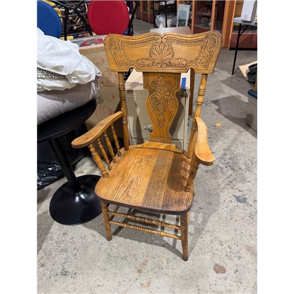 Antique press back  chair