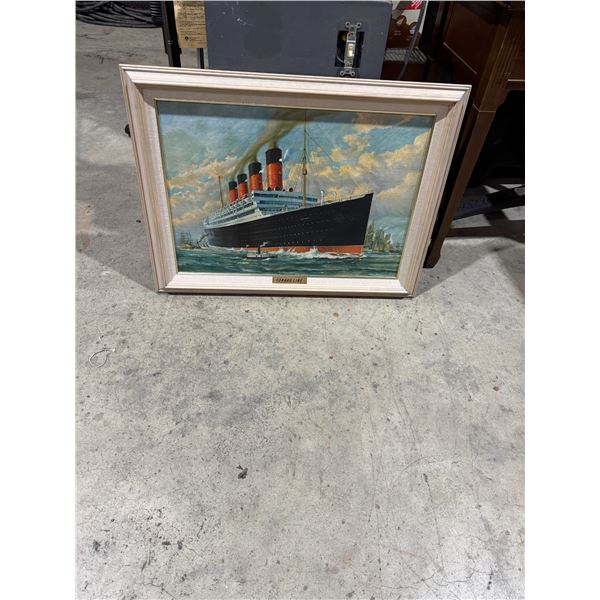 Cunard line ship artwork