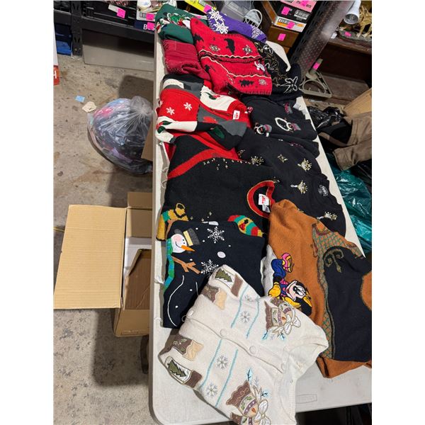 A lot of Christmas sweaters