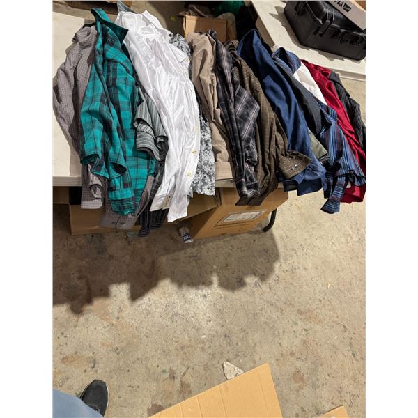A lot of extra large dress shirt