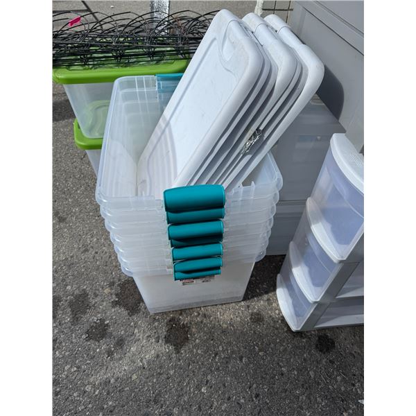 Storage bins with lids