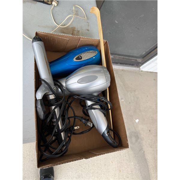 Back scratcher, hair, blower, and curl