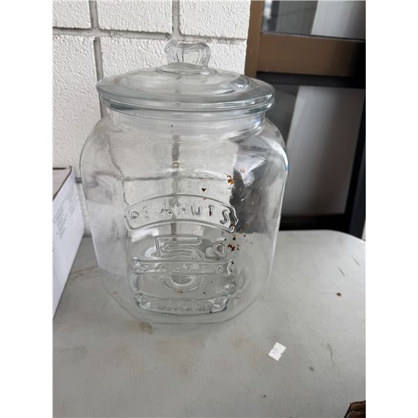 Glass peanuts five cent jar
