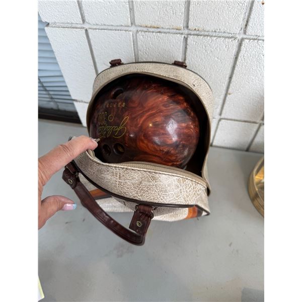 Brunswick bowling ball in bag