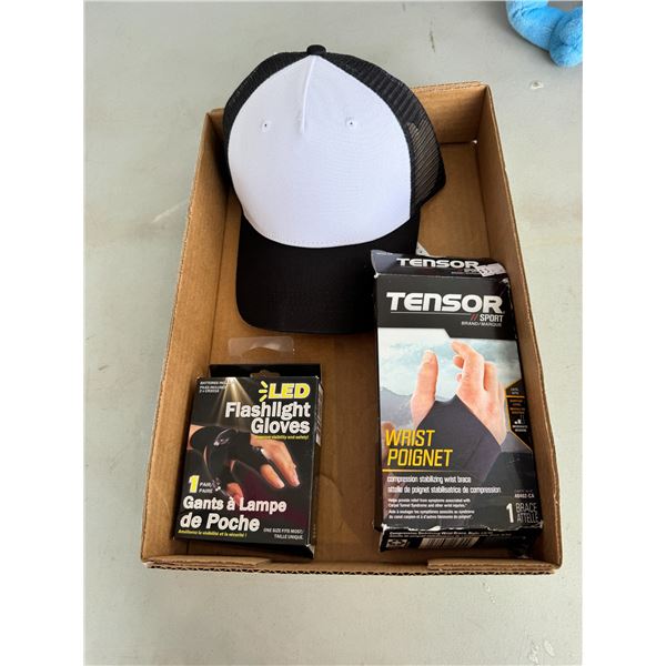 Flashlight glove, tensor, and