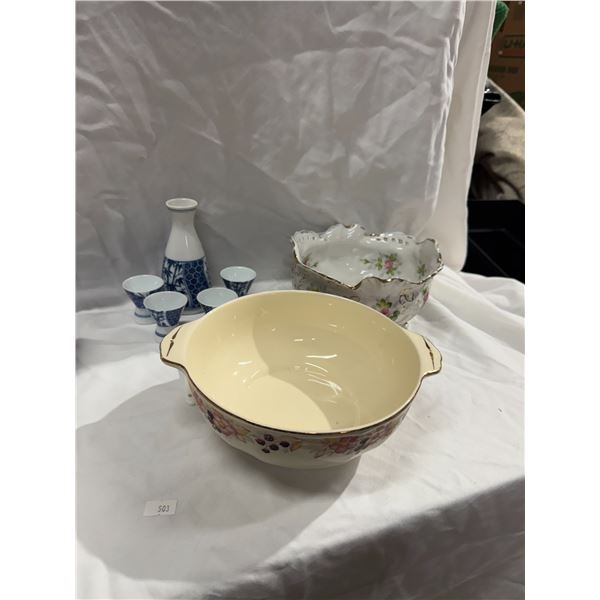 Collectible bowls and saki items