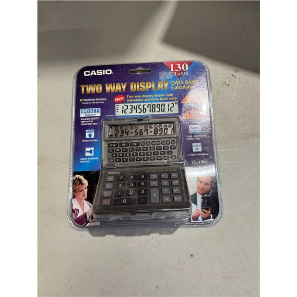 New Casio two way displayed data bank calculator