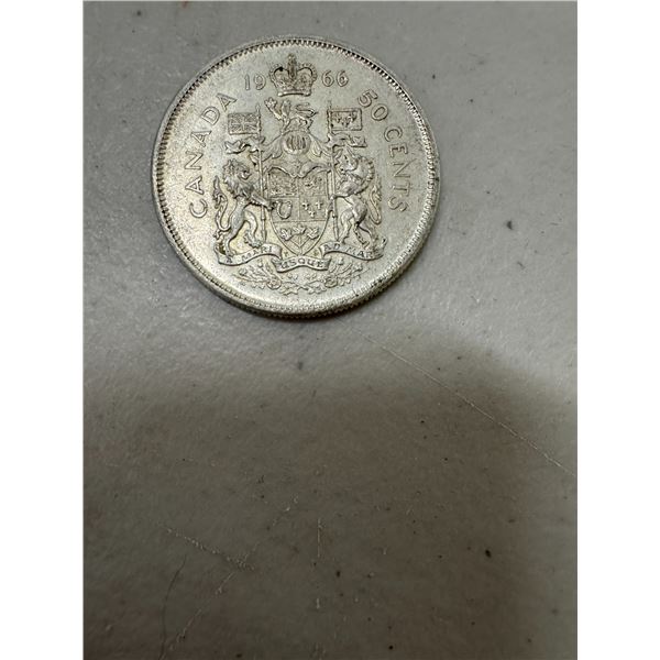 1966 silver $.50 piece