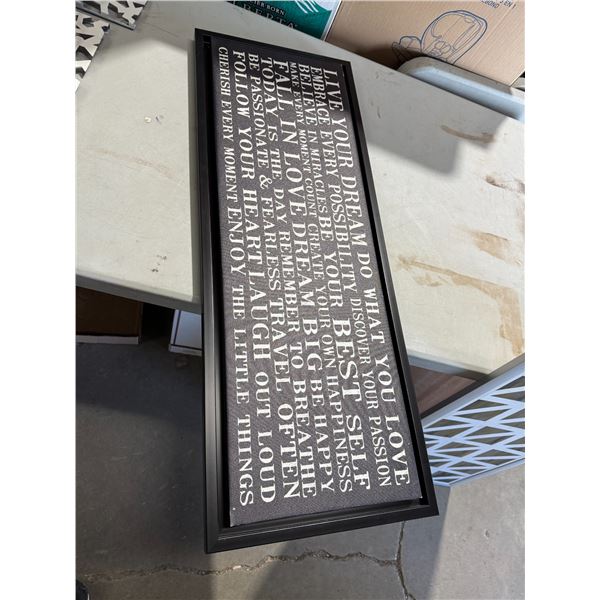 Live your dream wall decor