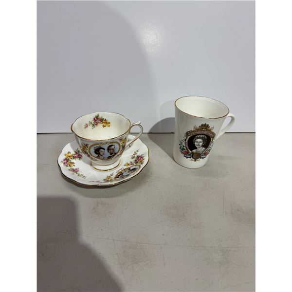 Royalty cup, and saucer and mug