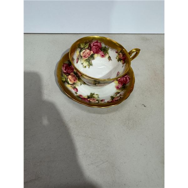 Golden Rose, Royal Chelsea, tea cup, and saucer