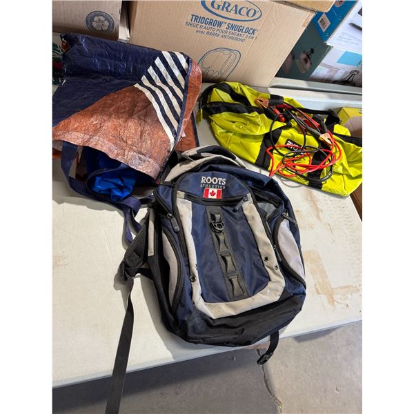 Bags and booster cables