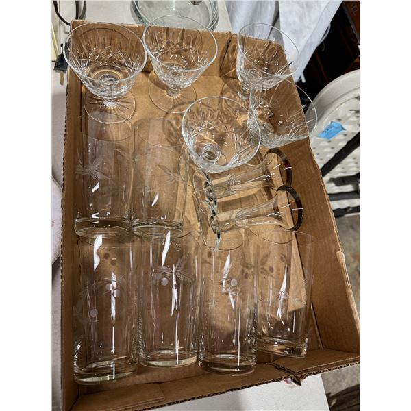 Assorted glassware