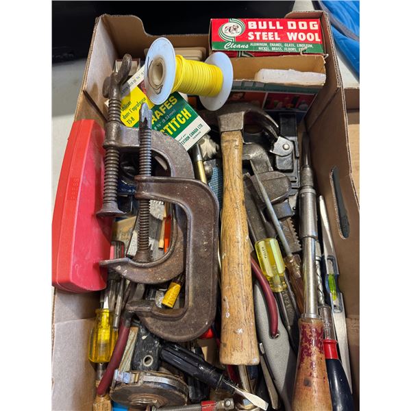 Clamps paper, wrench, and other tools