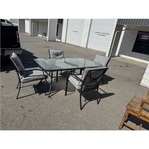 Patio table and four chairs