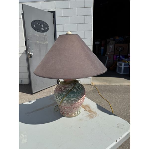 Pottery lamp